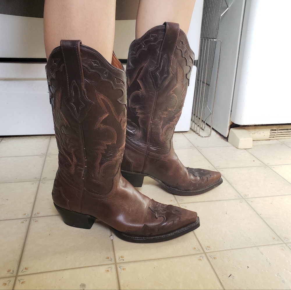 Resistol RANCH Women's Cowboy Boots Western Size 7.5B Leather Mexico - Picture 9 of 10
